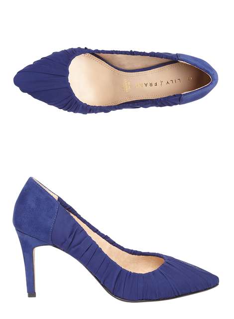 **Lily & Franc Navy 'Josie' Court Shoes